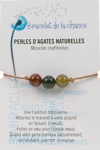 Couverture du livre « Bracelet de la chance ; perles d'agates naturelles » de  aux éditions Dg-exodif