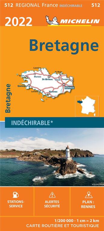 Couverture du livre « Cr 512 bretagne 2022 » de Collectif Michelin aux éditions Michelin