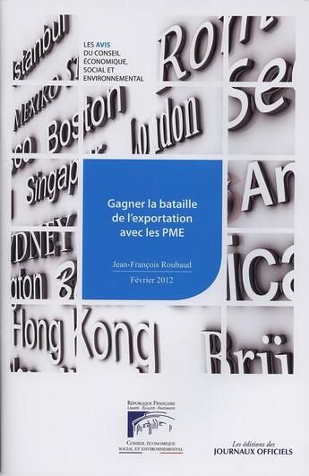 Couverture du livre « Gagner la bataille de l'exportation avec les PME » de  aux éditions Documentation Francaise