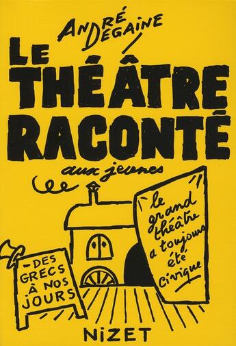 Couverture du livre « Le théâtre raconté aux jeunes » de Andre Degaine aux éditions Nizet