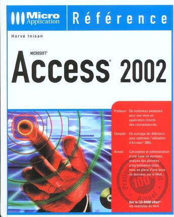 Couverture du livre « Access ; Edition 2002 » de Herve Inisan aux éditions Micro Application