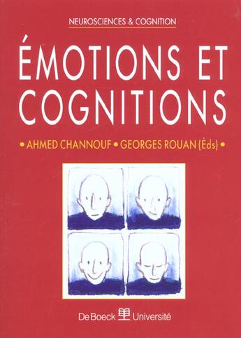 Couverture du livre « Emotions et cognitions » de Channouf/Rouan aux éditions De Boeck Superieur