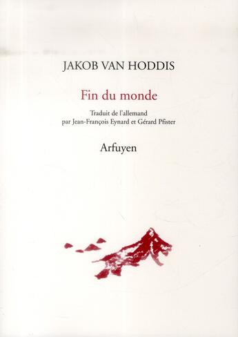 Couverture du livre « Fin du monde » de Van Hoddis J aux éditions Arfuyen