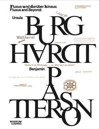 Couverture du livre « Fluxus and beyond : Ursula Burghardt & Benjamin Patterson » de Barbara Engelbach et Collectif aux éditions Walther Konig