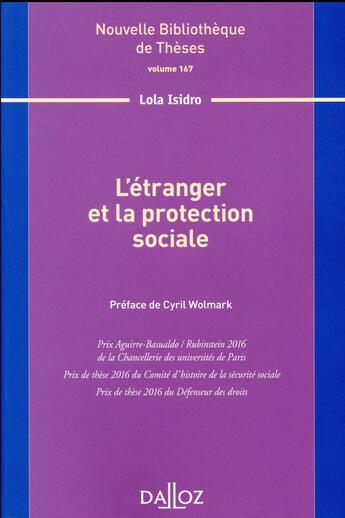 Couverture du livre « L'étranger et la protection sociale » de Lola Isidro aux éditions Dalloz