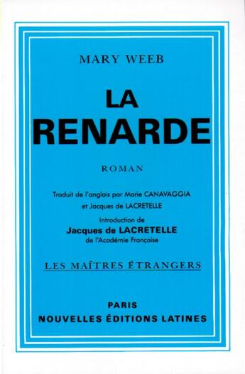 Couverture du livre « La renarde » de Weeb aux éditions Nel