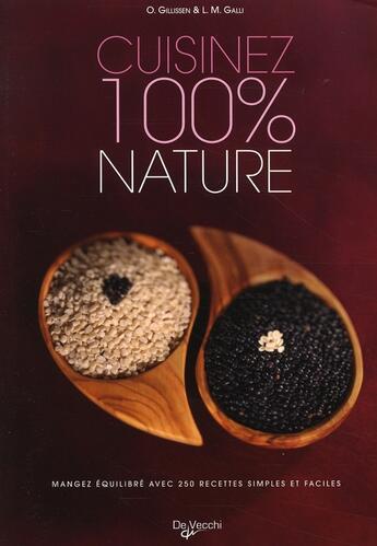 Couverture du livre « Alimentation naturelle 100% nature » de  aux éditions De Vecchi