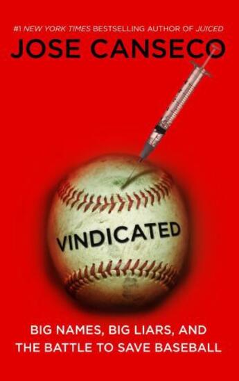 Couverture du livre « Vindicated » de Canseco Jose aux éditions Gallery Books