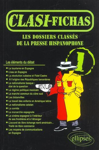 Couverture du livre « Clasi fichas 1 - les dossiers classes de la presse hispanophone » de  aux éditions Ellipses