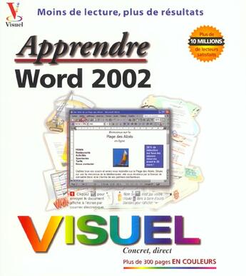 Couverture du livre « Apprendre word 2002 » de Marangraphics aux éditions First Interactive