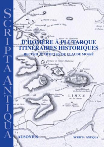 Couverture du livre « D homere a plutarque itinerairess historiques recueil d'articles de claude mosse » de Patrice Brun aux éditions Ausonius