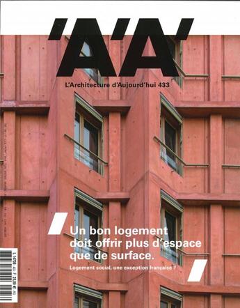 Couverture du livre « L'architecture d'aujourd'hui n 433 logement social, une exception francaise ? - octobre 2019 » de  aux éditions Archipress