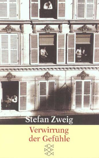 Couverture du livre « Verwirrung der gefuhle, die » de Stefan Zweig aux éditions Fischer Verlag