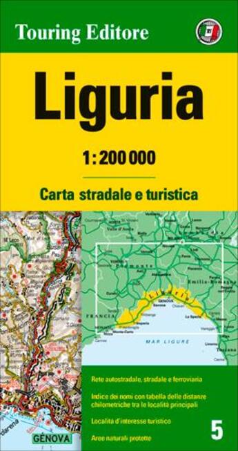 Couverture du livre « Ligurie 1/200.000 (it) » de  aux éditions Craenen