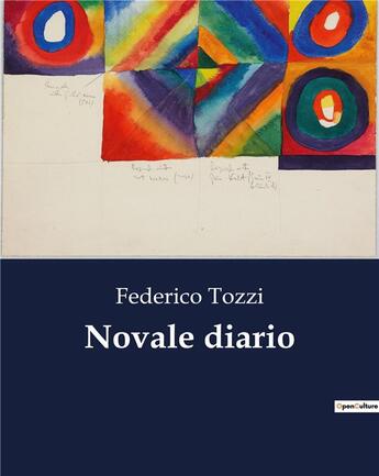 Couverture du livre « Novale diario » de Tozzi Federico aux éditions Culturea