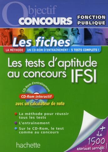 Couverture du livre « Les tests d'aptitude au concours des IFSI » de Nagorov Alex aux éditions Hachette Education