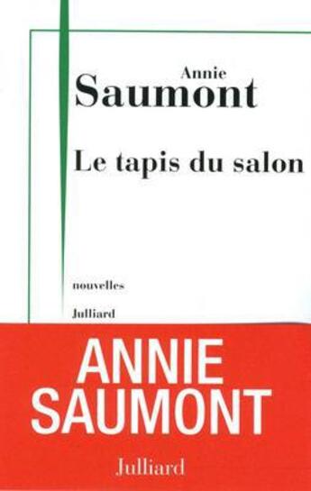 Couverture du livre « Mort d'un poisson rouge » de Annie Saumont aux éditions Julliard