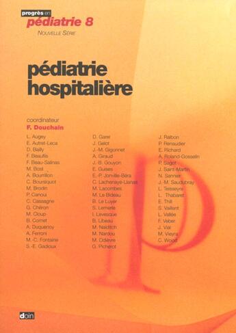 Couverture du livre « Pediatrie hospitaliere » de Douchin F aux éditions Doin