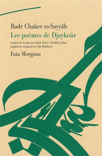 Couverture du livre « Les poèmes de Djaykoûr » de Es Sayyab aux éditions Fata Morgana