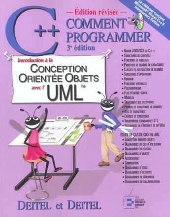 Couverture du livre « Comment programmer en c++ avec cd-rom - introduction a la conception orientee objet avec l'uml (3e édition) » de Deitel aux éditions Reynald Goulet