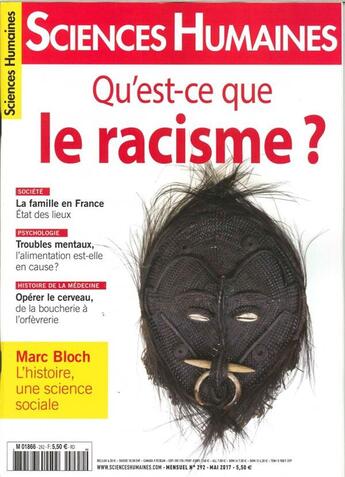 Couverture du livre « Sciences humaines n 292 qu est ce que le racisme mai 2017 » de  aux éditions Sciences Humaines