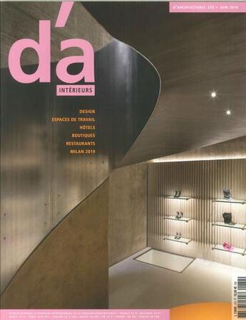 Couverture du livre « D'architectures n 272 interieurs - juin 2019 » de  aux éditions D'architecture