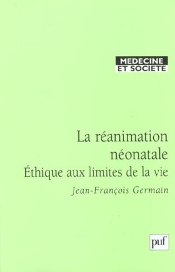 Couverture du livre « Reanimation neonatale (la) » de Germain J.F. aux éditions Puf