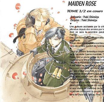 Couverture du livre « Maiden rose Tome 1 » de Yuki Shimizu aux éditions Taifu Comics