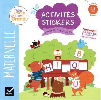 Couverture du livre « Activites stickers - lettres majuscules moyenne section » de Van Tilbeurgh M-H. aux éditions Hatier