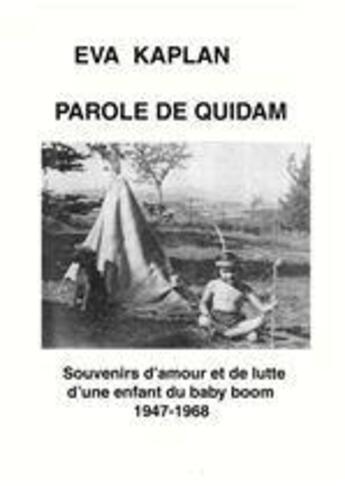 Couverture du livre « Parole de quidam » de Eva Kaplan aux éditions Jepublie