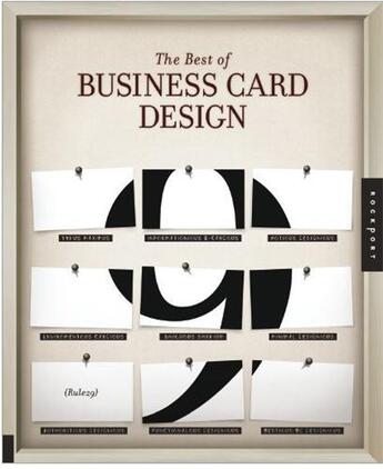 Couverture du livre « The best of business card design 9 (paperback) » de Rule 29 aux éditions Rockport
