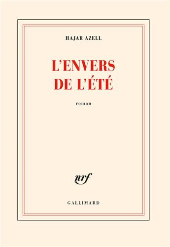 Couverture du livre « L'envers de l'été » de Hajar Azell aux éditions Gallimard