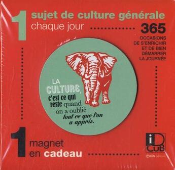 Couverture du livre « Éphéméride culture générale ; 1 sujet de culture générale chaque jour » de  aux éditions Casa