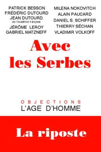 Couverture du livre « Avec Les Serbes » de  aux éditions L'age D'homme