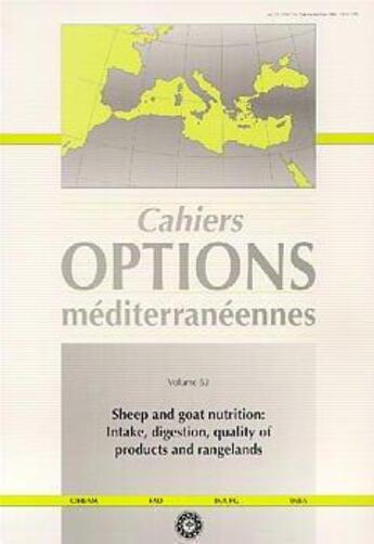 Couverture du livre « Sheep and goat nutrition intake digestion quality of products and rangelands cahiers options mediter » de Ledin aux éditions Lavoisier Diff