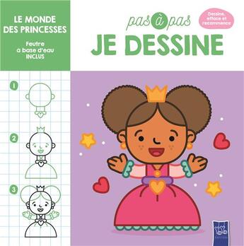 Couverture du livre « Les princesses dessiner effacer » de  aux éditions Yoyo Books