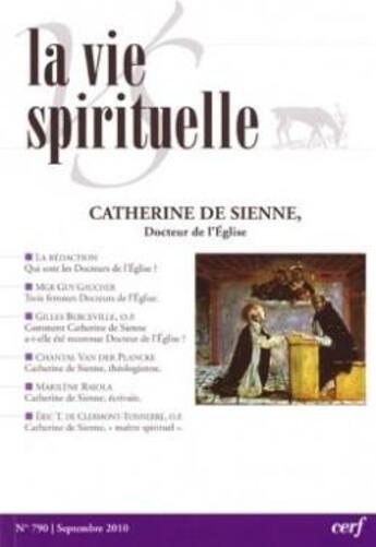 Couverture du livre « La vie spirituelle n 790 » de  aux éditions Cerf