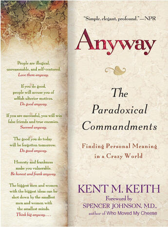 Couverture du livre « Anyway » de Kent M. Keith aux éditions Penguin Group Us
