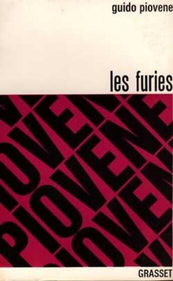 Couverture du livre « Les furies » de Guido Piovene aux éditions Grasset