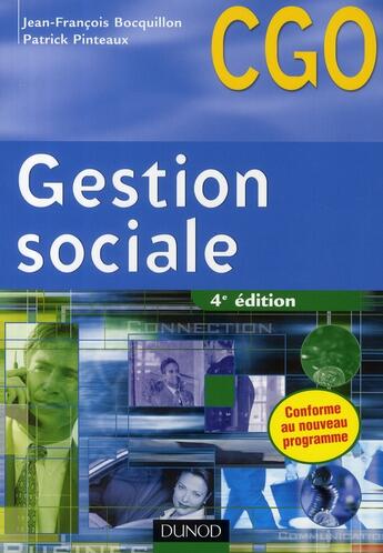 Couverture du livre « Gestion Sociale Manuel 4eme Edition » de Bocquillon+Pinteaux aux éditions Dunod