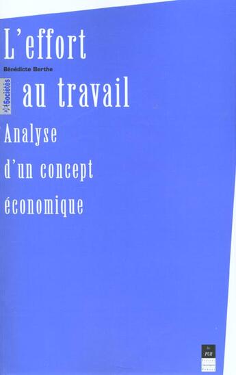 Couverture du livre « Effort au travail » de Pur aux éditions Pu De Rennes