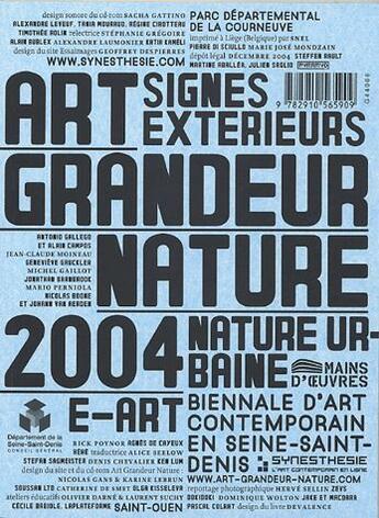 Couverture du livre « Art grandeur nature (édition 2004) (édition 2004) » de  aux éditions Pyramyd