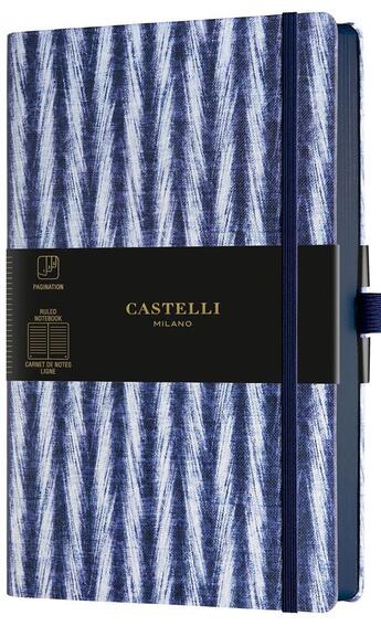 Couverture du livre « Carnet shibori grand format ligné twill » de  aux éditions Castelli Milano