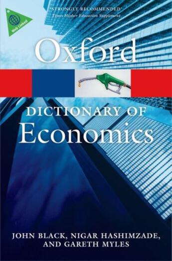Couverture du livre « A Dictionary of Economics » de John Black aux éditions Oup Oxford