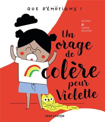 Couverture du livre « Un orage de colère pour violette » de Kochka et Sophie Bouxom aux éditions Pere Castor