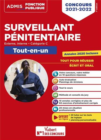 Couverture du livre « Concours surveillant pénitentiaire - categorie C - tout-en-un - concours externe et interne (édition 2021/2022) » de Pierre-Brice Lebrun et Emmanuel Kerdraon et Christophe Blondel-Deblangy aux éditions Vuibert