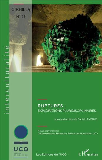 Couverture du livre « Ruptures : explorations pluridisciplinaires » de Cahiers Du Cirhill aux éditions L'harmattan