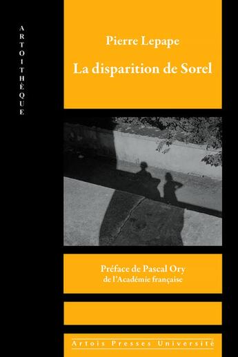 Couverture du livre « La disparition de Sorel » de Pierre Lepape aux éditions Pu D'artois