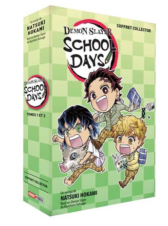 Couverture du livre « Demon slayer : school days : coffret Tomes 1 et 2 » de Koyoharu Gotoge et Natsuki Hokami aux éditions Panini