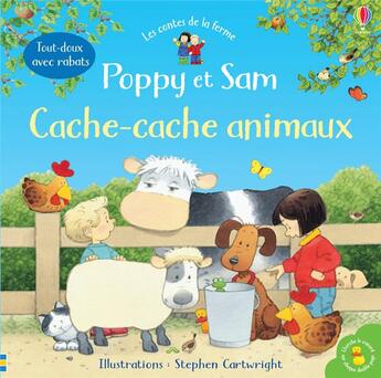 Couverture du livre « Poppy et Sam : cache-cache animaux » de Heather Amery et Stephen Cartwright aux éditions Usborne